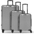  Essentials 18 4 ruote Set di valigie 3 pezzi con piega di espansione Variante Metallic-Silver Shiny