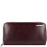  Portafoglio quadrato blu RFID in pelle 19 cm Variante mahogany