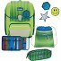  Genius Neon Safety DIN Set di borse per la scuola 4 pezzi Variante green gecko