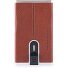  Custodia quadrata nera per carte di credito RFID in pelle 6 cm Variante cuoio