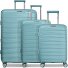  London 4 ruote Set di valigie 3 pezzi con piega di espansione Variante mint green