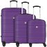  Paradise 4 ruote Set di valigie 3 pezzi Variante aubergine