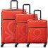  Delsey Paris x United Colors of Benetton 4 ruote Set di valigie 3 pezzi espandibile Variante red