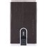  Custodia quadrata nera per carte di credito RFID in pelle 6 cm Variante dark brown