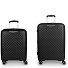 Queens 4 ruote Set di valigie 2 pezzi con piega di espansione Variante negro Queens 4 ruote Set di valigie 2 pezzi con piega di espansione Variante negro