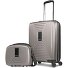  Set di valigie Essentials 14 2 pezzi trolley da cabina con piega elastica e beauty case Variante coffee grey metallic