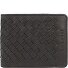  Portafoglio in pelle intrecciata 11 cm Variante schwarz