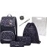 Ergoplus Set di borse per la scuola 8 pezzi Variante black grey Ergoplus Set di borse per la scuola 8 pezzi Variante black grey