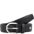 Cintura Pelle Variante black-silver | 105 cm
