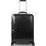  Trolley blu quadrato a 4 ruote in pelle 55 cm con scomparto per laptop Variante black