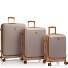 EZ Fashion 4 ruote Set di valigie 3 pezzi con piega di espansione Variante brown houndstooth  EZ Fashion 4 ruote Set di valigie 3 pezzi con piega di espansione Variante brown houndstooth
