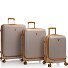  EZ Fashion 4 ruote Set di valigie 3 pezzi con piega di espansione Variante brown houndstooth