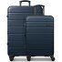  Set di valigie Miami a 4 ruote S + L espandibile Variante navy blue