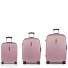  Paradise XP 4 ruote Set di valigie 3 pezzi con piega di espansione Variante rosa