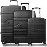  Seattle 4 ruote Set di valigie 3 pezzi Variante black