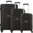  Leon 4 ruote Set di valigie 3 pezzi Variante schwarz