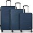  Dallas 3.0 Set di valigie a 4 ruote 3 pezzi con pieghe elastiche Variante dark blue