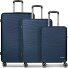  Dallas 3.0 Set di valigie a 4 ruote 3 pezzi con pieghe elastiche Variante dark blue