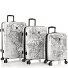  Black Camo 4 ruote Set di valigie 3 pezzi espandibile Variante black-white world map