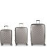 Queens 4 ruote Set di valigie 3 pezzi con piega di espansione Variante champagne Queens 4 ruote Set di valigie 3 pezzi con piega di espansione Variante champagne