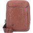  Borsa a tracolla quadrata nera in pelle 17 cm Variante cuoio tabacco