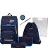 Ergoplus Set di borse per la scuola 8 pezzi Variante black blue Ergoplus Set di borse per la scuola 8 pezzi Variante black blue