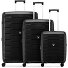  Skyline 2.0 4 ruote Set di valigie 3 pezzi con piega di espansione Variante nero