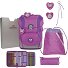 ErgoFlex Tiny Set di borse per la scuola 6 pezzi Variante Purple Unicorn  ErgoFlex Tiny Set di borse per la scuola 6 pezzi Variante Purple Unicorn