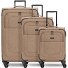  Essentials 12 THREE SET 4 ruote Set di valigie 3 pezzi espandibile Variante coffee