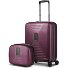  Set di valigie Essentials 14 2 pezzi trolley da cabina con piega elastica e beauty case Variante aubergine metallic