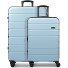  Set di valigie Miami a 4 ruote S + L espandibile Variante light blue
