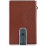 Portacarte di credito quadrato nero in pelle 6 cm Variante natural tan Portacarte di credito quadrato nero in pelle 6 cm Variante natural tan