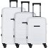  Strz by Asteroid 4 ruote Set di valigie 3 pezzi con piega di espansione Variante pearl white