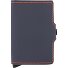  Twinwallet Custodia opaca per carte di credito RFID in pelle 6,5 cm Variante night blue - orange