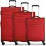 Chicago 4 ruote Set di valigie 3 pezzi con piega di espansione Variante dark-red Chicago 4 ruote Set di valigie 3 pezzi con piega di espansione Variante dark-red
