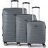 5493 4 ruote Set di valigie 3 pezzi con piega di espansione Variante grau