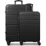  Set di valigie Miami a 4 ruote S + L espandibile Variante black