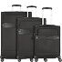 Beauhaven 4 ruote Set di valigie 3 pezzi con piega di espansione Variante black Beauhaven 4 ruote Set di valigie 3 pezzi con piega di espansione Variante black