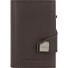  Custodia per carte di credito Click & Slide Portafoglio RFID in pelle 6,5 cm Variante brown-silver