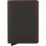  Slimwallet Custodia opaca per carte di credito Portafoglio RFID in pelle 6,5 cm Variante black red