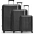 Collection 01 Set di valigie a 4 ruote, 3 pezzi, con piega elastica Variante black-metallic Collection 01 Set di valigie a 4 ruote, 3 pezzi, con piega elastica Variante black-metallic