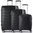  5493 4 ruote Set di valigie 3 pezzi con piega di espansione Variante schwarz
