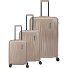  Barbara Novelty 4 ruote Set di valigie 3 pezzi con piega di espansione Variante satin nude