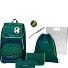  Ergoplus Set di borse per la scuola 8 pezzi Variante green