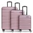  Munich 4.0 Set di valigie a 4 ruote, 3 pezzi con piega elastica Variante shiny rose shiny