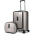  Set di valigie Essentials 14 2 pezzi trolley da cabina con piega elastica + beauty case Variante coffee grey metallic
