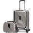  Set di valigie Essentials 14 2 pezzi trolley da cabina con piega elastica + beauty case Variante coffee grey metallic