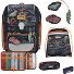  Genius Exklusiv Safety Light Set di borse per la scuola Variante Flames