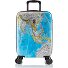  Black Camo 4 ruote Trolley cabina S 53 cm espandibile Variante world map