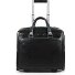  Trolley business blu quadrato a 2 ruote in pelle con scomparto per laptop da 36 cm Variante black